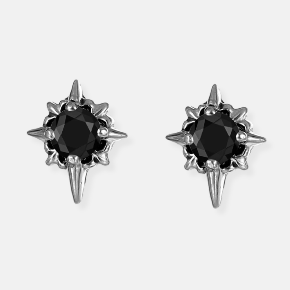 Midnight Starburst Stud Earrings