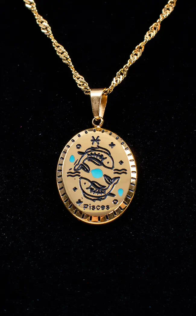 Pisces Necklace | 18K Gold