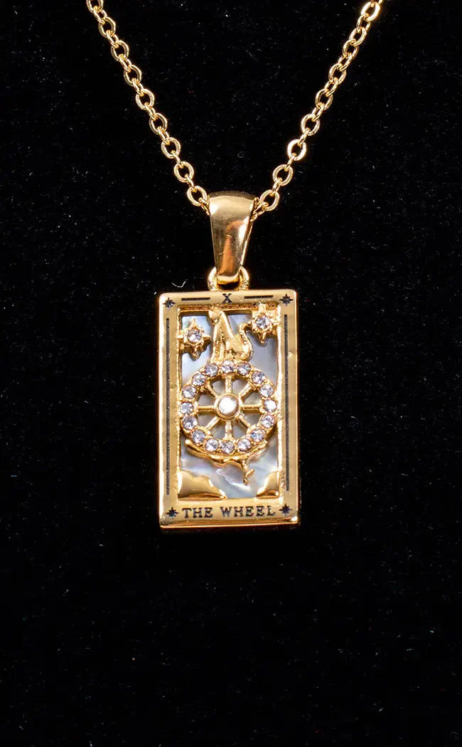 The Wheel Tarot Necklace | 18K Gold