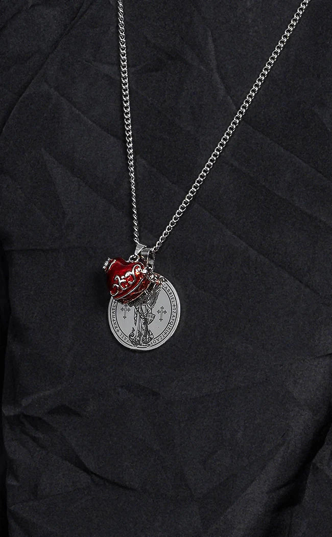 Angel Of Love Necklace | Red Heart Locket