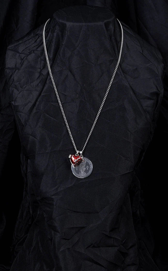 Angel Of Love Necklace | Red Heart Locket