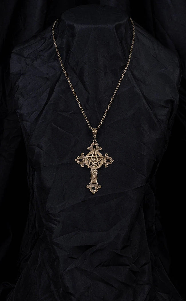 Hellfire Reign Necklace | Antique Brass