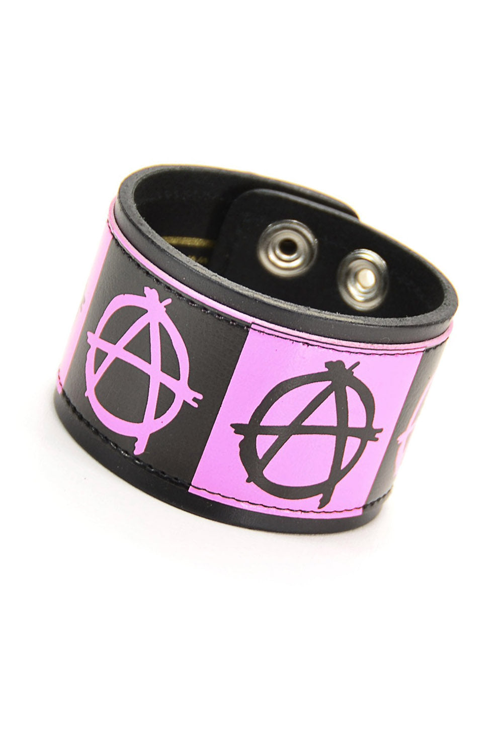 Anarchy Cuff Bracelet [Pink & Black]