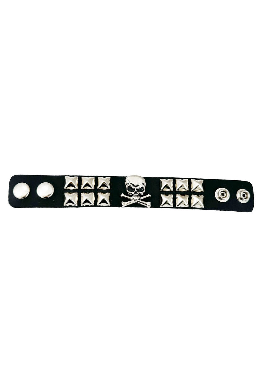 Studded Skull & Crossbones Bracelet