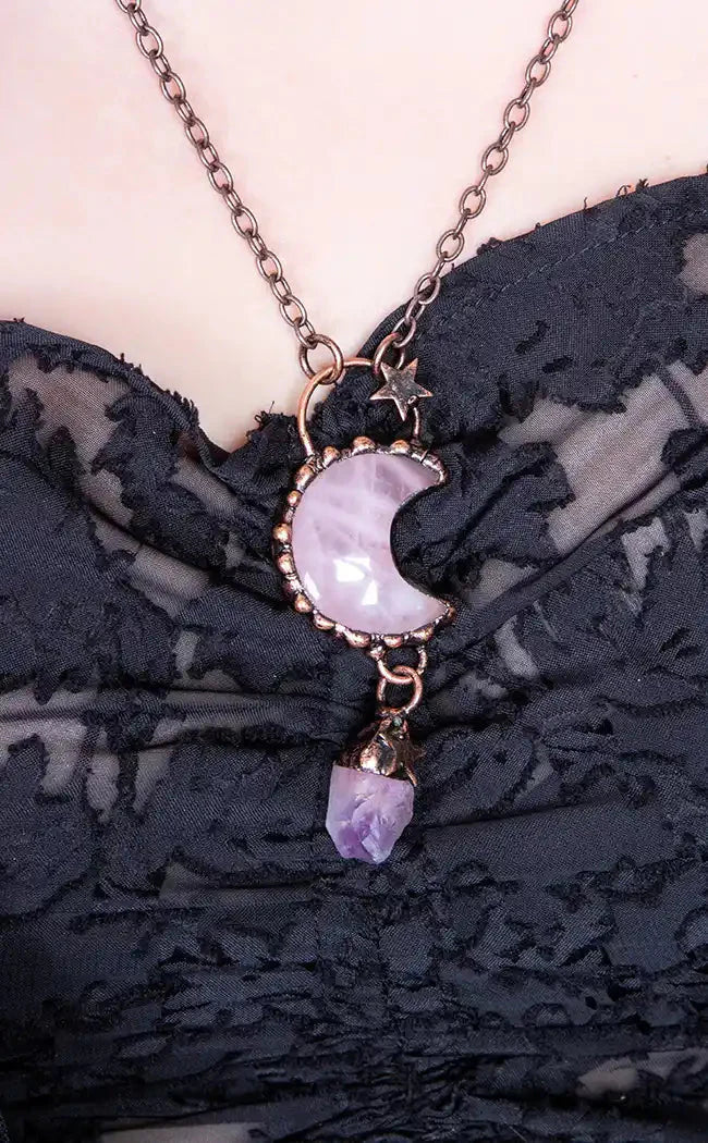 Selene Necklace | Rose Quartz