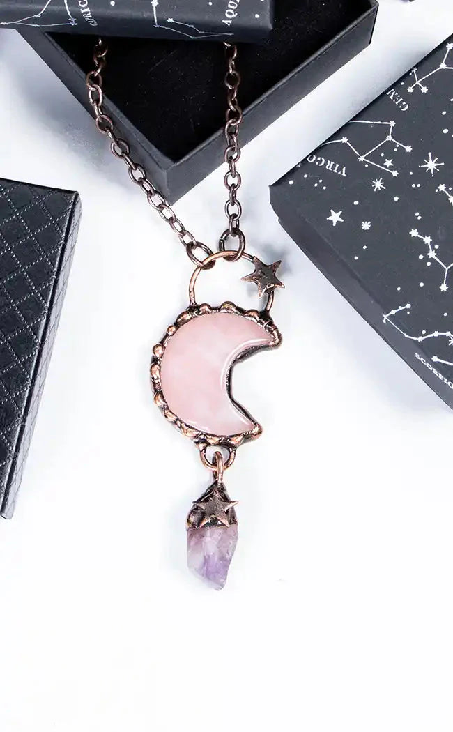 Selene Necklace | Rose Quartz